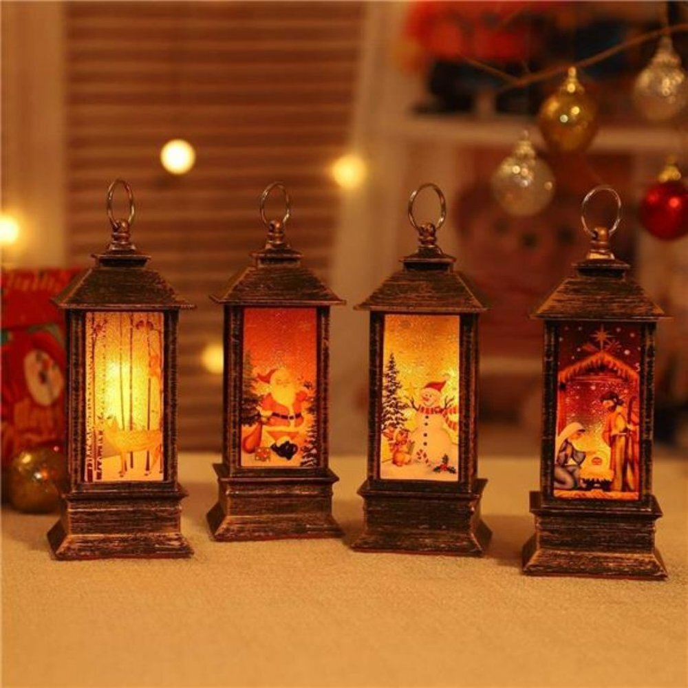 Lighted Snow Globe Lantern Waterproof Flashing Fairy Lights